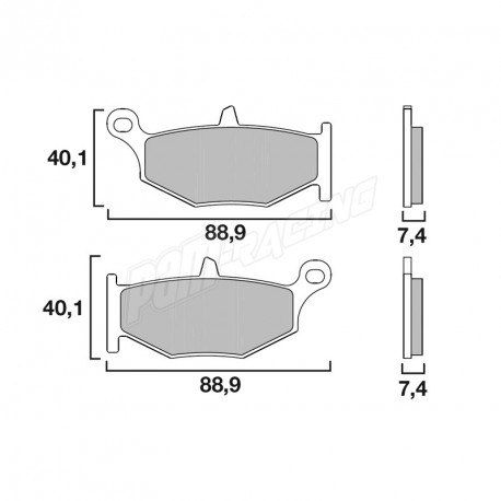 Plaquettes de frein arrière Brembo GSR/GSX-R/B-KING