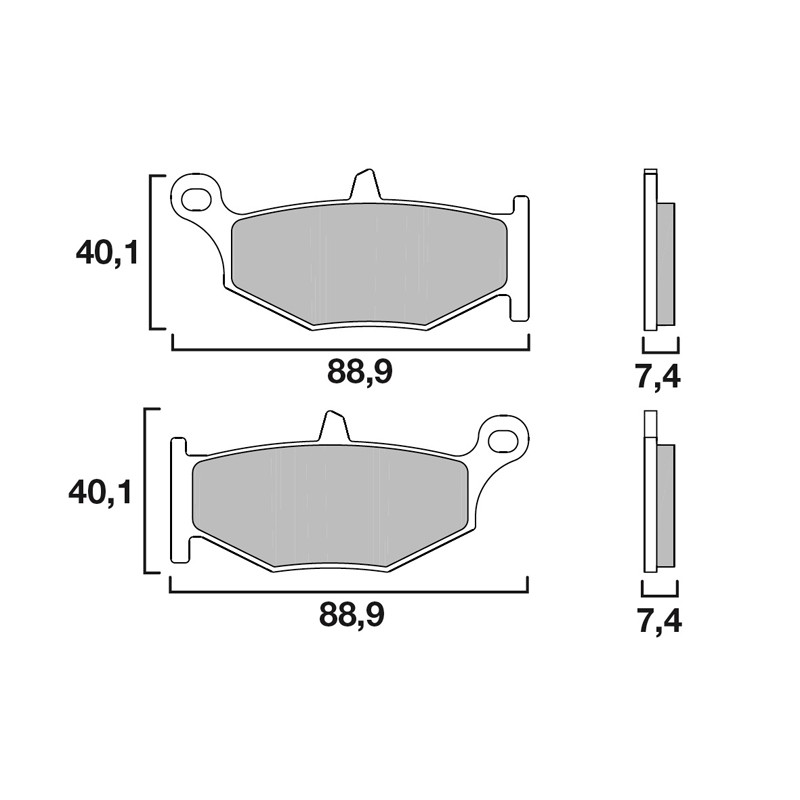 AHL - Plaquettes De Frein Avant/Arrière Pour Suzuki GSR 600/400 (2006-2010) - Semi-Métalliques - Antichoc Et Durables