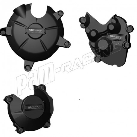 Kit de 3 protections de carter GB Racing ZX6R 2007-2008, ZX-6R 636 2013-2025