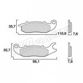 Plaquettes de frein avant BREMBO origine CBR 125 R 2004-2015