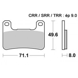 Plaquettes de freins avant AP RACING CRR racing carbone ZX10R 2011-2015 / GSXR