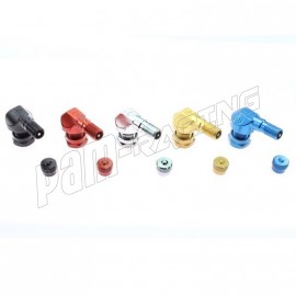 Paire de valves coudées en aluminium anodisé TUN’R universel (scooter, mob,  mécaboite) couleur au choix