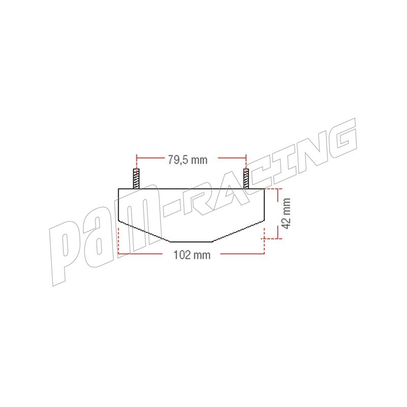 Catadioptre avec étrier de support LIGHTECH - PAM RACING