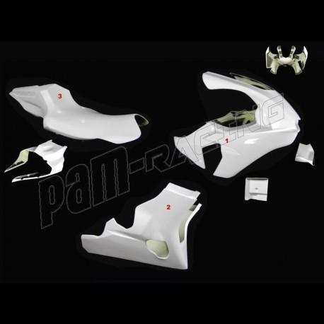 Carénage poly complet racing 4 parties fibre de verre R1 2015-2019 SRT FAIRINGS