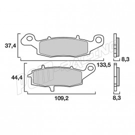 Plaquettes de frein avant BREMBO qualité d'origine KAWASAKI, SUZUKI