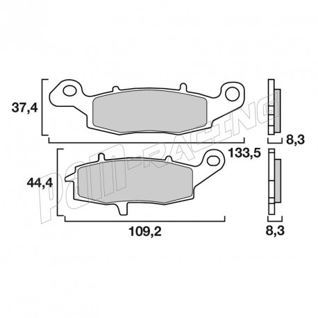 Plaquettes de frein avant BREMBO qualité d'origine KAWASAKI, SUZUKI 