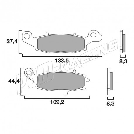 Plaquettes de frein avant SA Sinter route BREMBO KAWASAKI, SUZUKI