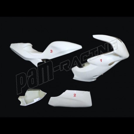 Carénage poly complet racing 3 parties fibre de verre BB Supermono 1995-1998 SRT FAIRINGS