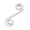Receptable ressort en S entraxe 19 mm