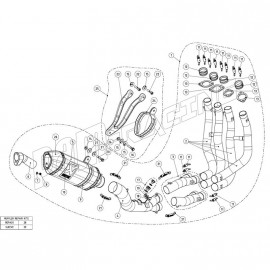 Pièce de rechange pour ligne Akrapovic ZX-10R 2016-2020-Kit laine de verre, réparation silencieux, etc..