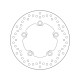 Disque de frein arrière fixe Serie Oro 220 mm R1 2004-2024, R6 2003-2024, R9 2025 BREMBO