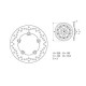 Disque de frein arrière fixe Serie Oro 220 mm R1 2004-2024, R6 2003-2024, R9 2025 BREMBO