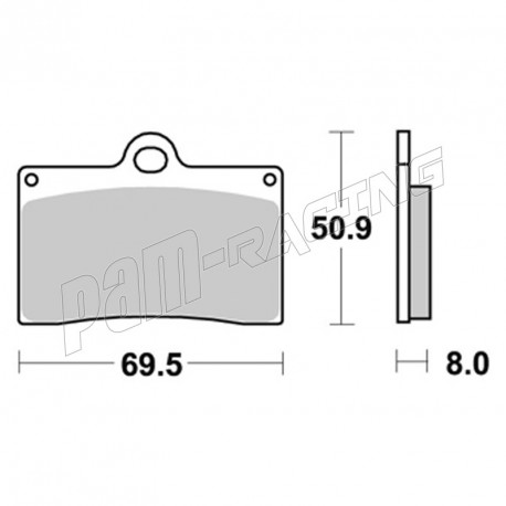 Plaquettes de frein avant AP RACING SRR route/racing métal fritté SMR570, 748 1995-1998