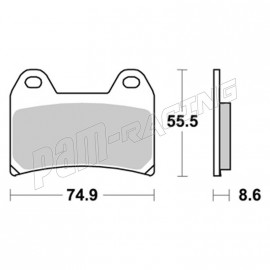 Plaquettes de frein avant AP RACING CRR racing carbone DUCATI