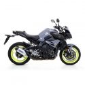 Silencieux Indy Race aluminium noir homologué avec embout en carbone ARROW MT-10
