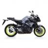Silencieux Indy Race aluminium noir homologué avec embout en carbone ARROW MT-10