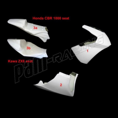 Carénage poly complet racing 3 parties SUPERTWIN fibre de verre ER6 2006-2011 SRT FAIRINGS