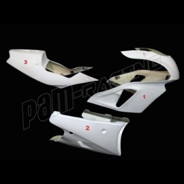 Carénage poly complet 3 parties selle origine fibre de verre ZXR 750 1991-1992 SRT FAIRINGS