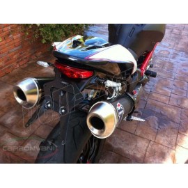 Support de plaque carbone (sans éclairage) CARBONVANI Ducati Monster 696 / 796 / 1100