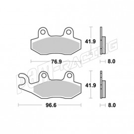 Plaquettes de freins avant ou arrière AP RACING SR route métal fritté Speed Triple 1050 2005-2018