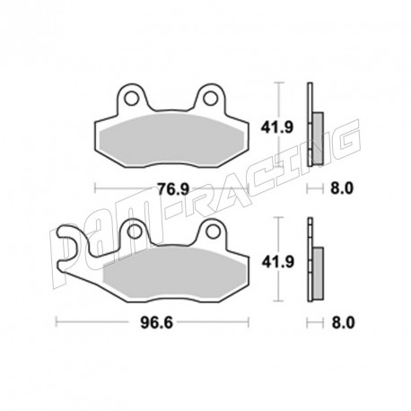 Plaquettes de freins avant ou arrière AP RACING SR route métal fritté Speed Triple 1050 2005-2018