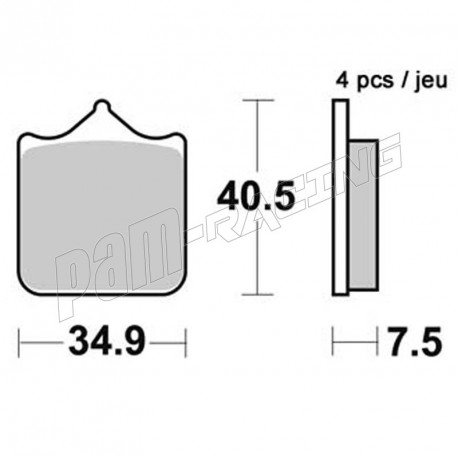 Plaquettes de freins avant AP RACING route métal fritté Speed Triple 1050 2008-2015