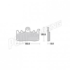 Plaquettes de freins avant AP RACING route métal fritté BMW, APRILIA, DUCATI