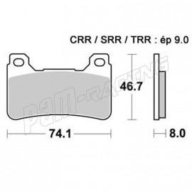 Plaquettes de frein avant AP RACING CRR route/racing carbone HONDA