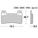 Plaquettes de frein avant AP RACING CRR route/racing carbone HONDA