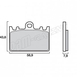 Plaquettes de frein avant SA Sinter route BREMBO ZXR400