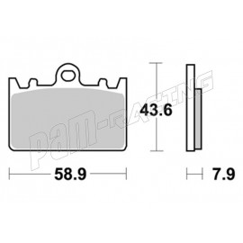 Plaquettes de freins avant racing AP RACING carbone ZXR400R