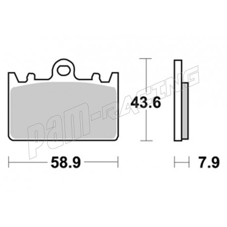 Plaquettes de freins avant racing AP RACING carbone ZXR400R