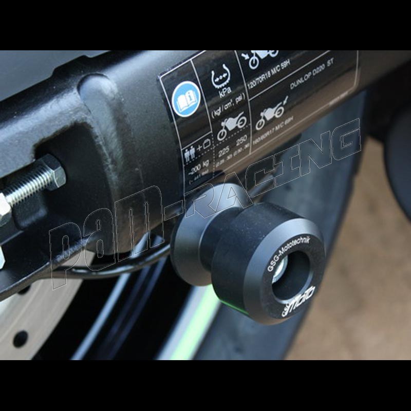 2 Vis De Support Curseur Bras Oscillant Moto M8 8mm - Compatibles Kawasaki ZX6R, Z900, Triumph Trident 660, Suzuki GSXS - Noir