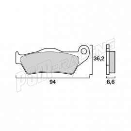 Plaquettes de frein arrière SP route BREMBO BMW