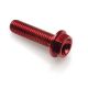 Vis aluminium tête héxagonale M6x60 rouge LIGHTECH