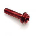 Vis aluminium tête héxagonale M6x60 mm rouge LIGHTECH