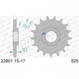 Pignon de sortie de boite AFAM 525 SUZUKI GSXR 1000 2017-2019