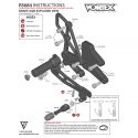 Pièce de rechange pour commandes reculées VORTEX V2 FZ1 2006-2015, FZ8 2010-2016