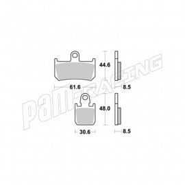 Plaquettes de frein avant AP RACING route métal fritté R1 2007-2014