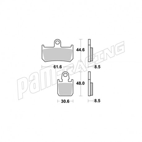 Plaquettes de frein avant AP RACING route métal fritté R1 2007-2014