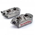 Paire d'étriers de frein radiaux forgés monobloc HPK BREMBO M4 34/34 gris 100 mm
