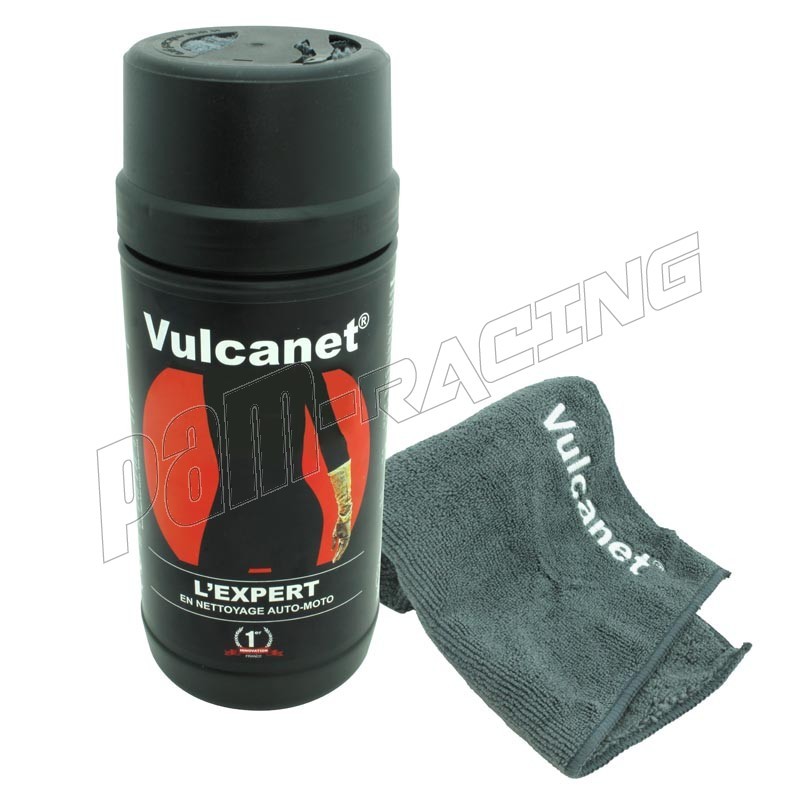 VULCANET - 80 lingettes nettoyantes pour auto et moto