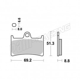 Plaquettes de frein avant AP RACING CRR route/racing carbone YAMAHA