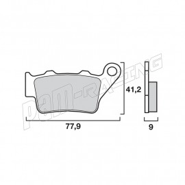 Plaquettes de frein arrière SX Racing/Route BREMBO