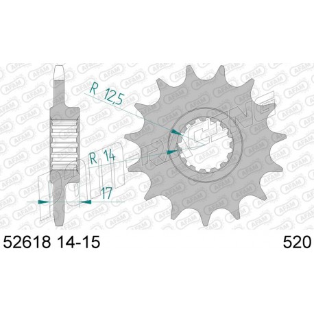 Pignon de sortie de boite AFAM 520 899/959 Panigale 2014-2019