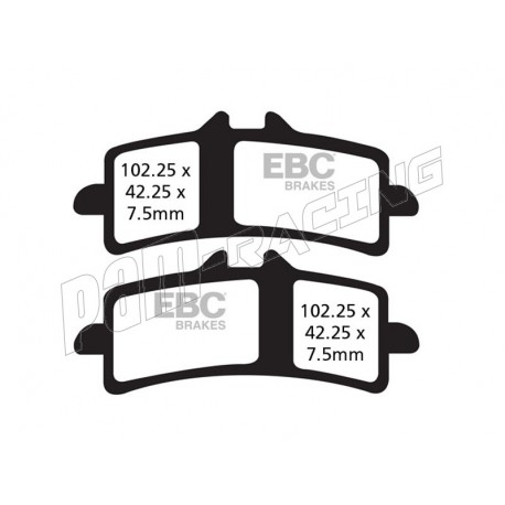 Plaquettes de frein avant Extreme racing GPFAX EBC Brakes pour étriers BREMBO