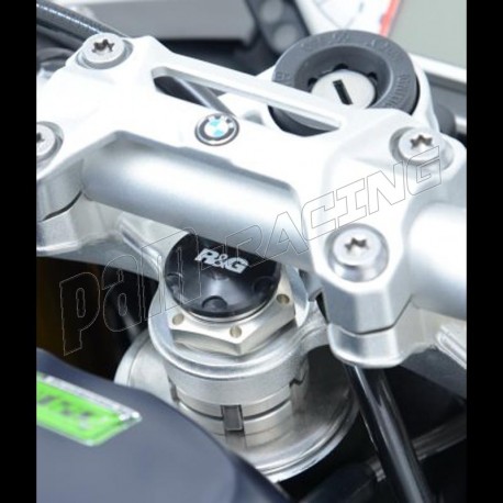 Insert écrou colonne de direction noir R&G Racing BMW, KAWASAKI, TRIUMPH