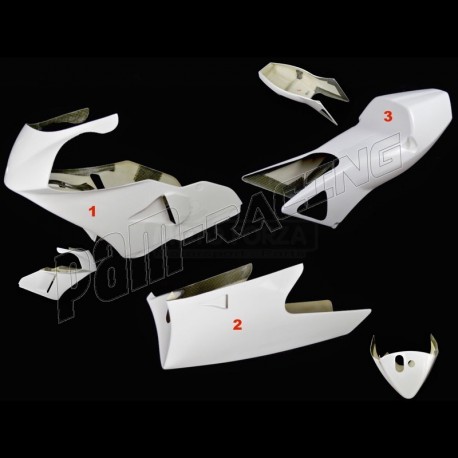 Carénage complet 3 parties racing fibre de verre RS 250 1996-1997 SRT FAIRINGS