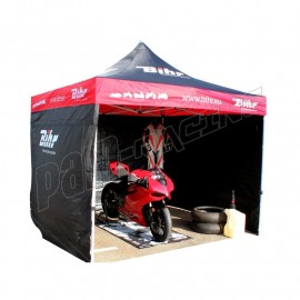 Tonnelle de paddock BIHR structure acier 3x3 M + 3 cotés