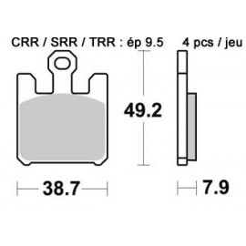 Plaquettes de freins avant AP RACING CRR racing carbone ZX-6R, ZX-10R, ZX-12R, GSX-R 1000